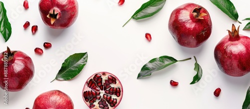 Isolated pomegranate with l...