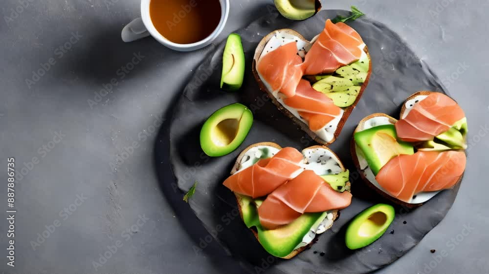  Deliciously healthy snack  Smoked salmon and avocado on toast