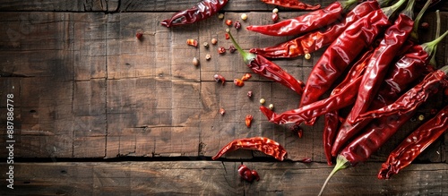 Dried chili peppers in vibr...