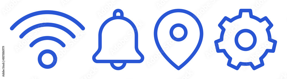 Vector of application icons set Vector of application icons set
