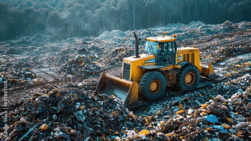 Industrial Compaction of Plastic Waste in Landfill Site