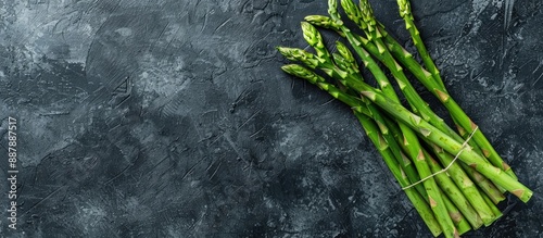 Top view of asparagus on a ...