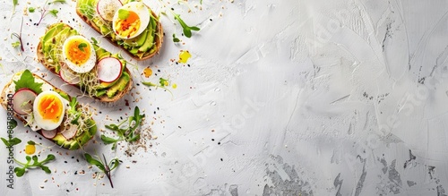 Healthy vegetarian open san...