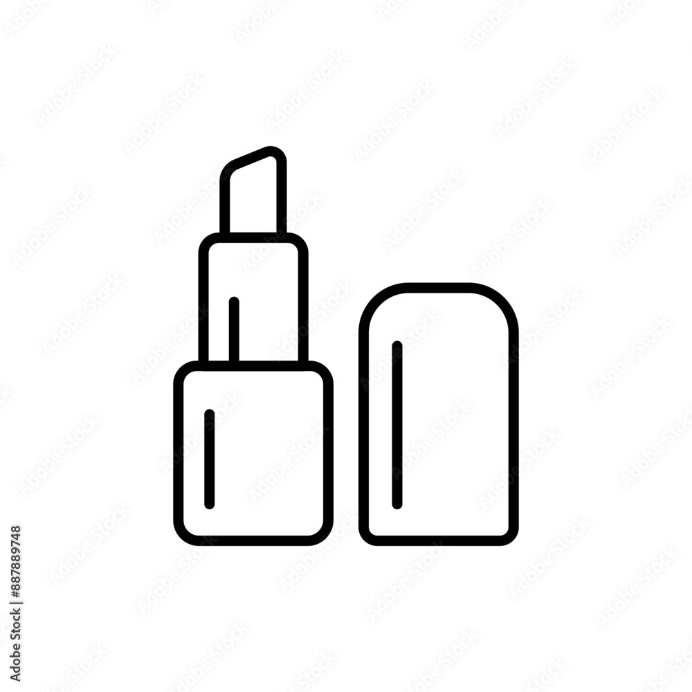 Lipstick outline icons, minimalist vector illustration ,simple transparent graphic element .Isolated on white background Lipstick outline icons, minimalist vector illustration ,simple transparent graphic element .Isolated on white background