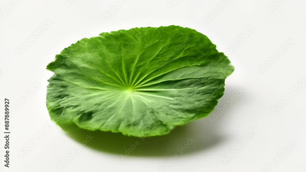 Vibrant green leaf closeup isolated on white Vibrant green leaf closeup isolated on white