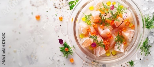 Appetizing fish aspic on a ...