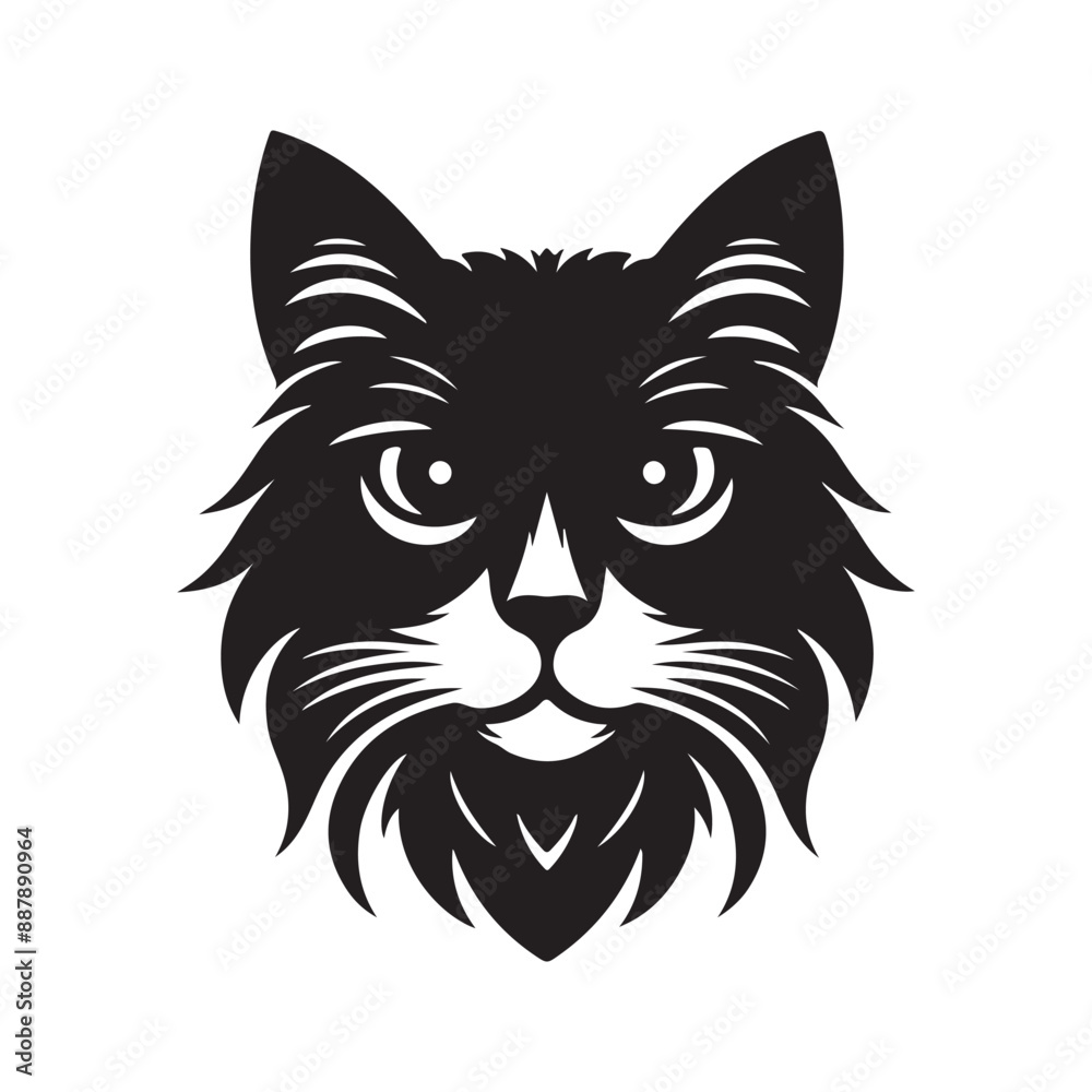 Cat head Silhouette vector eps Cat head Silhouette vector eps