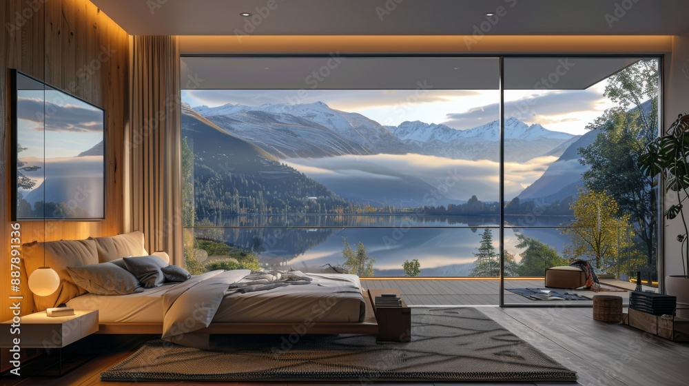 Cozy Bedroom with Breathtaking Mountain Views