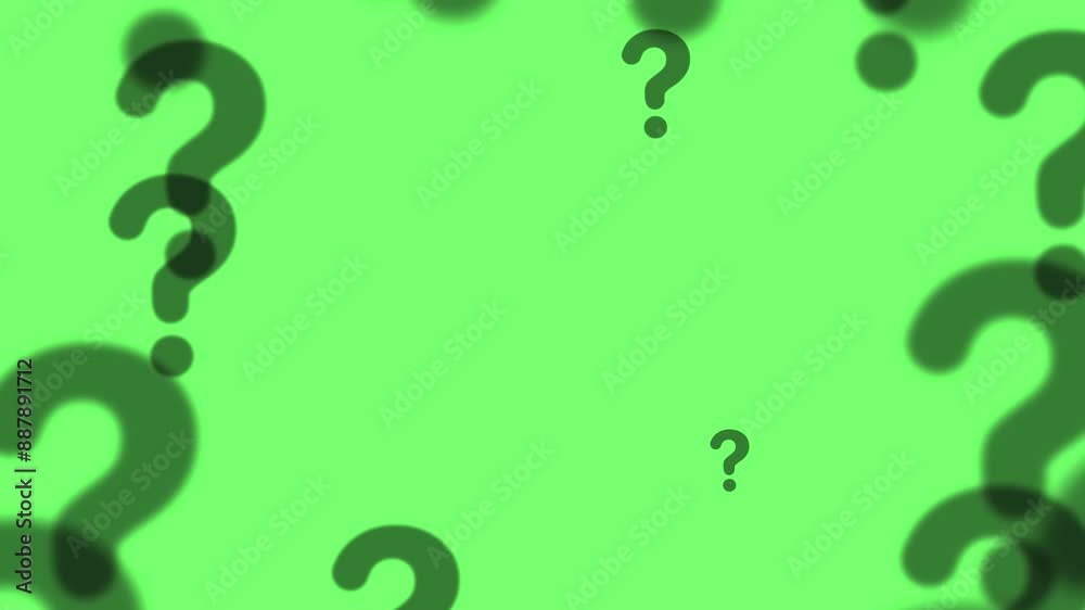 question mark background animation greenscreen