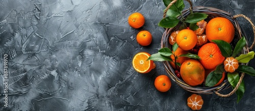 Basket filled with citrus f...
