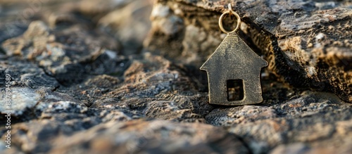 House shaped pendant on a n...