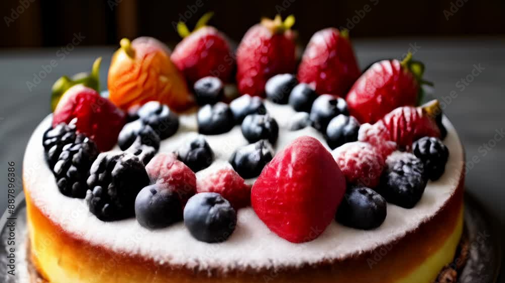 Deliciously decorated dessert ready to be enjoyed Deliciously decorated dessert ready to be enjoyed