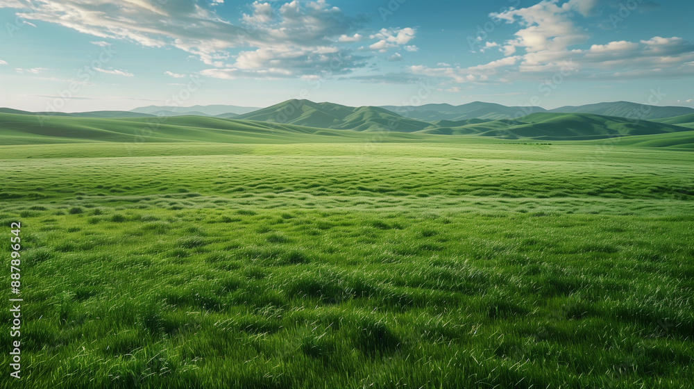 Fototapeta premium Grassland with blue sky