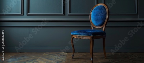 A wooden chair with a vibra...