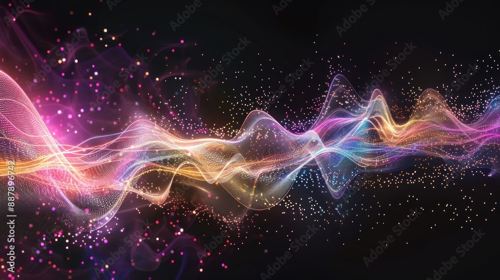 Abstract Colorful Wave with Sparkle Abstract Colorful Wave with Sparkle