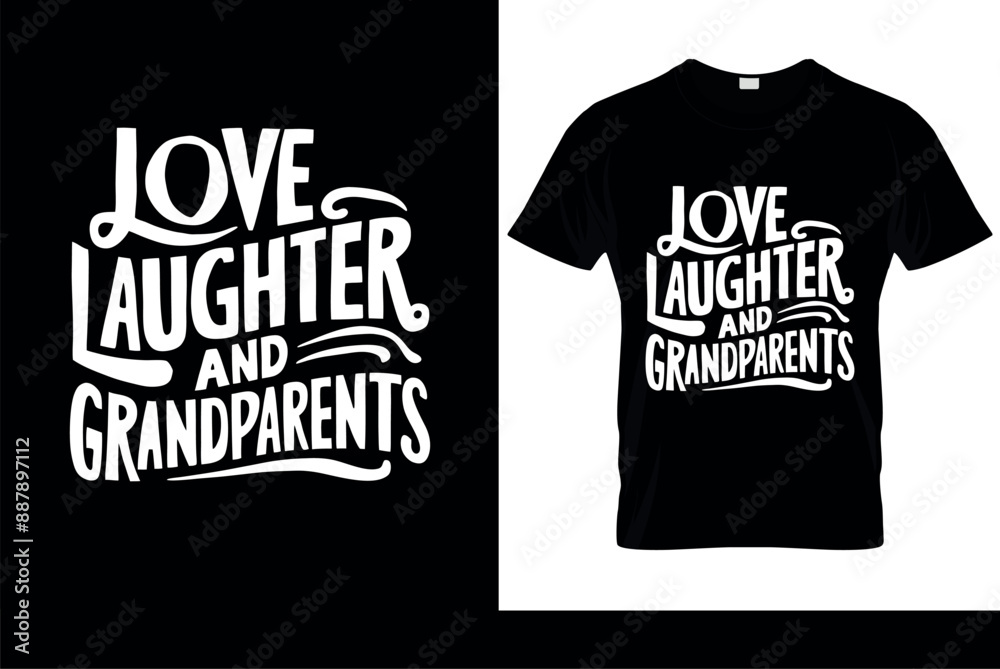Fototapeta premium Creative Grandparents Day t-shirt design illustration Vector Graphics T-Shirt illustration