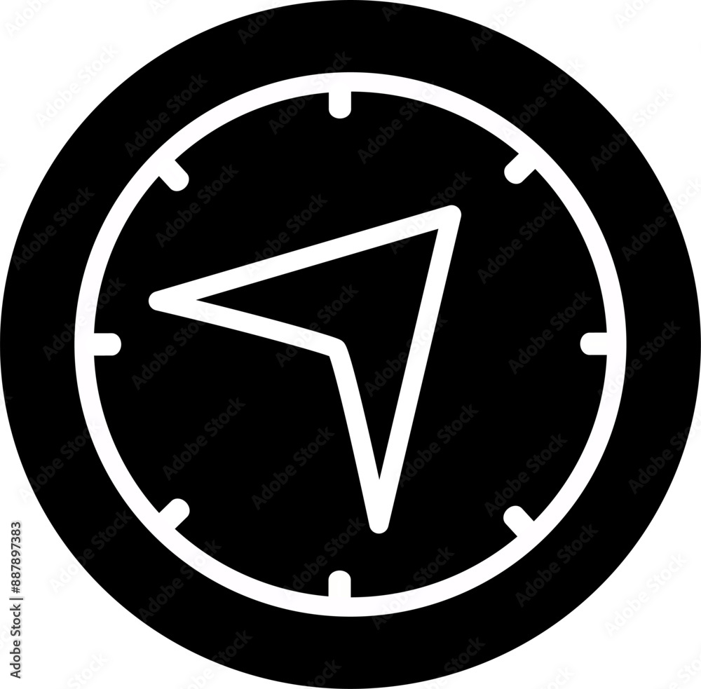 Navigation arrow line icon. Compass direction icon. Replaceable vector design. Navigation arrow line icon. Compass direction icon. Replaceable vector design.
