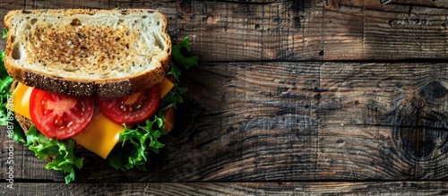 A sandwich with tomato lett...