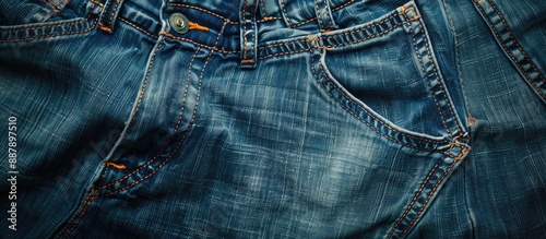 Denim jeans with a distress...