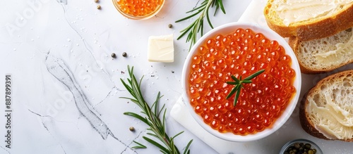 A bowl of fresh pike caviar...