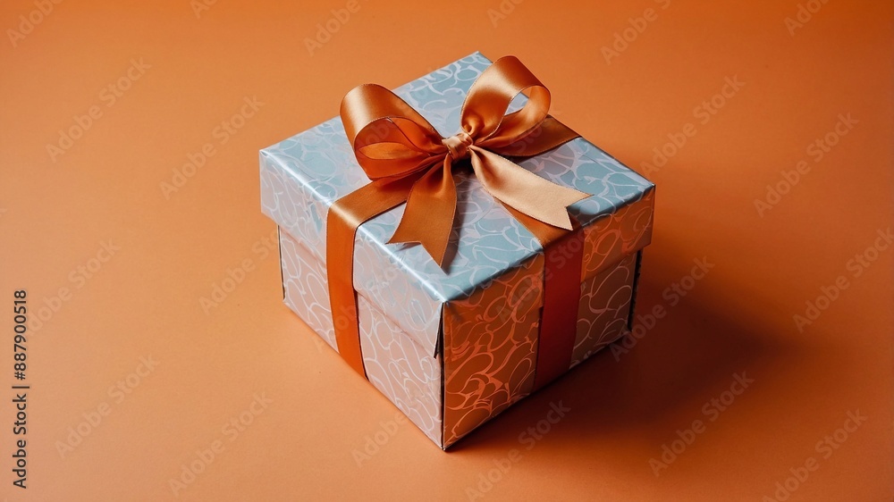Gift with a bow. Box in festive packaging. Gift with a bow. Box in festive packaging.