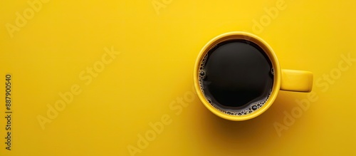 Invigorating drink in a yel...