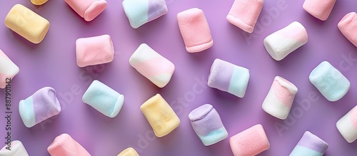 A colorful marshmallow arra...