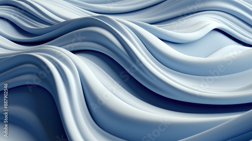 Three dimensional render of wavy pattern. waves abstract background texture