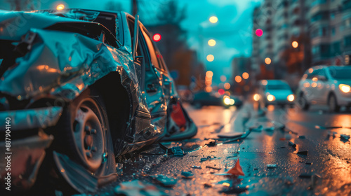A close-up of a car accident at night during bad weather captures the scene with dramatic lighting and challenging conditions, highlighting the intensity and potential dangers involved.


4/4








