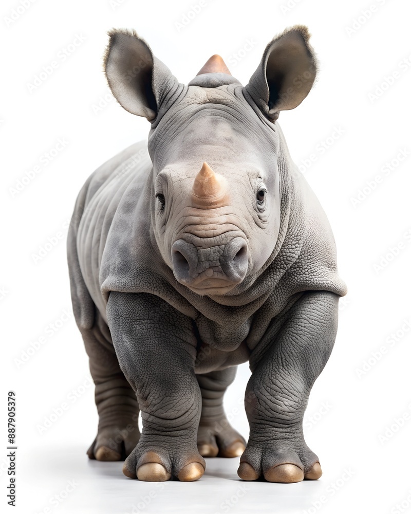 rhinoceros isolated on white rhinoceros isolated on white