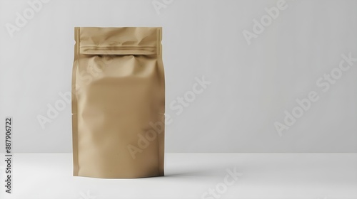 Mockup Coffee bag on white background. Packaging template mockup