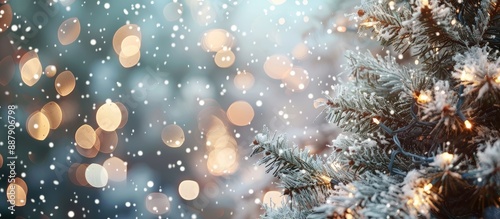 Winter holiday backdrop wit...