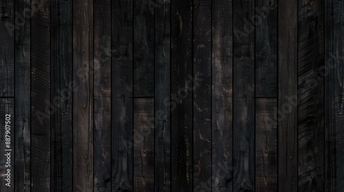 Fototapeta Naklejka Na Ścianę i Meble -  Minimalist luxury background, dark brown wood texture background with matte black tones. - Seamless tile. Endless and repeat print.