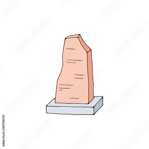 Doodle of a stone sculpture
