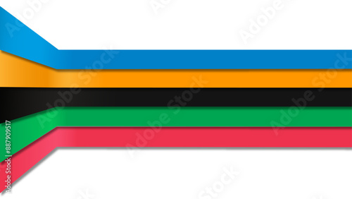 abstract geometric background, five olympic colors parallel lines
