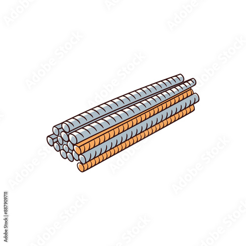 Doodle of a constructed reinforced rebar