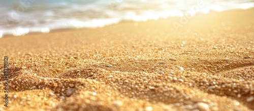 Close up view of a sandy be...