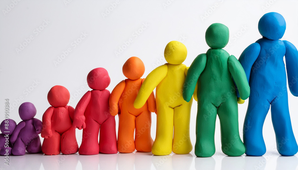 progression Bar chart infographic gay rigths concept: rainbow colored ...