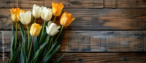 A rustic wood background wi...