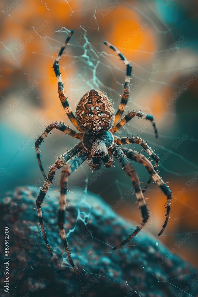 spider in the garden close-up. Selective focus. spider in the garden close-up. Selective focus.