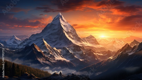 Towering mountains standing in majestic splendor