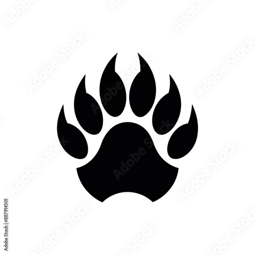 Paw vector foot trail print of cat. Dog, Paw icon set. paw print icon vector. dog or cat paw