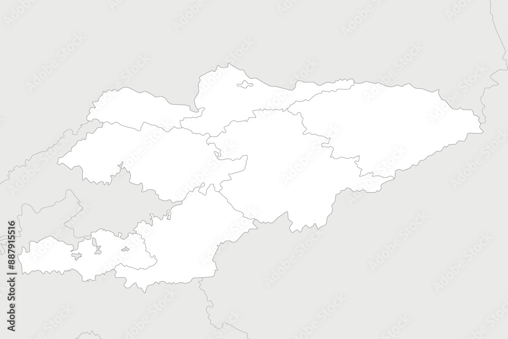 Vector blank map of Kyrgyzstan with regions and administrative divisions, and neighbouring countries and territories. Editable and clearly labeled layers. Vector blank map of Kyrgyzstan with regions and administrative divisions, and neighbouring countries and territories. Editable and clearly labeled layers.