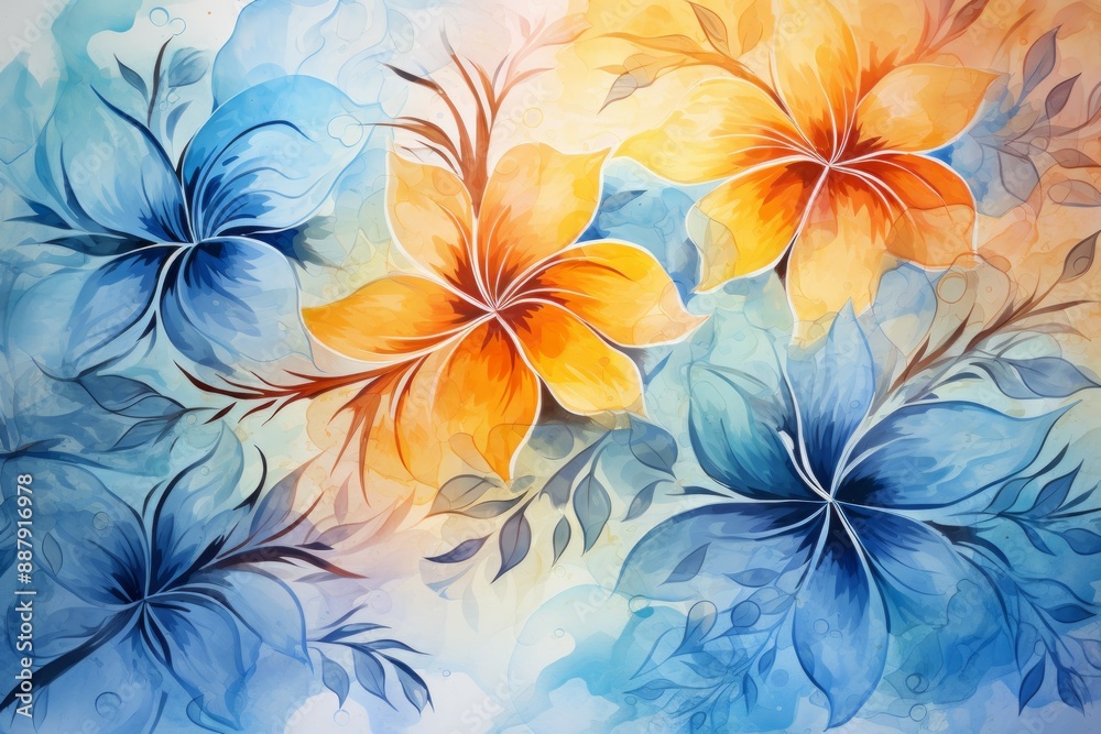 Fototapeta premium Batik Material Structure Background - Generative AI