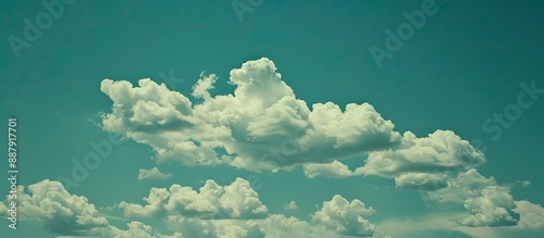 Summer sky in navy blue wit...