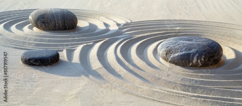 A serene Zen garden with st...