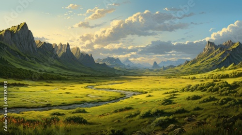 Towering mountains standing in majestic splendor