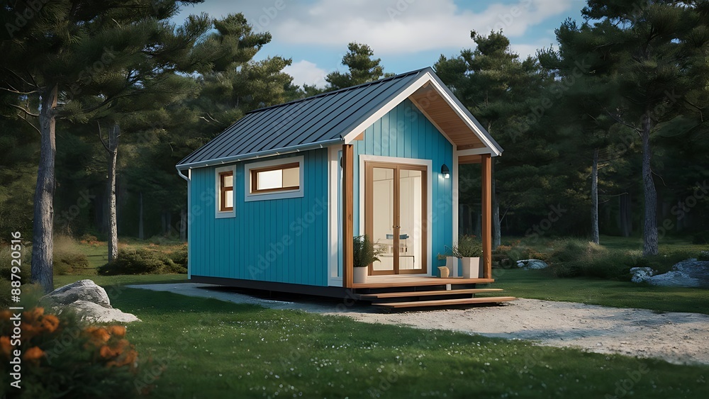 3d render illustration of a tiny turquoise house model wallpaper 3d render illustration of a tiny turquoise house model wallpaper