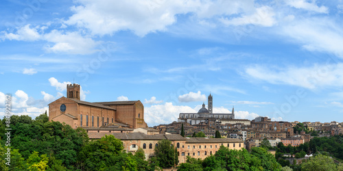 panorama of old historic village siena italy