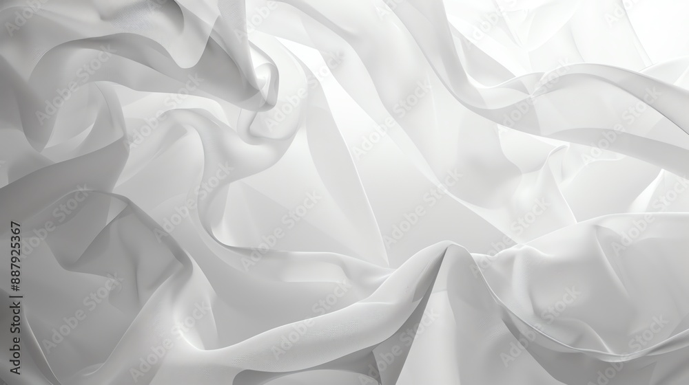 Obraz premium close-up of wavy white fabric